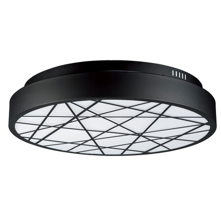Et2 Intersect 1-Light 23.5" Wide Black Flush Mount Light E20643-61BK